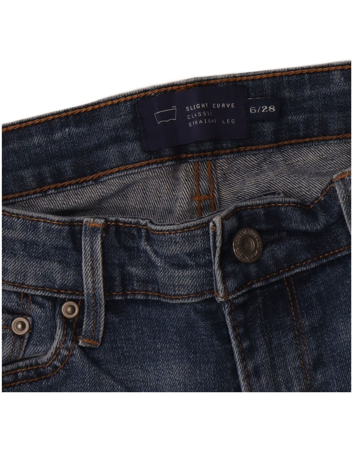 Levi's Womens Slightly Curvy Straight Jeans US 6 Medium W28 L30 Blue Cotton