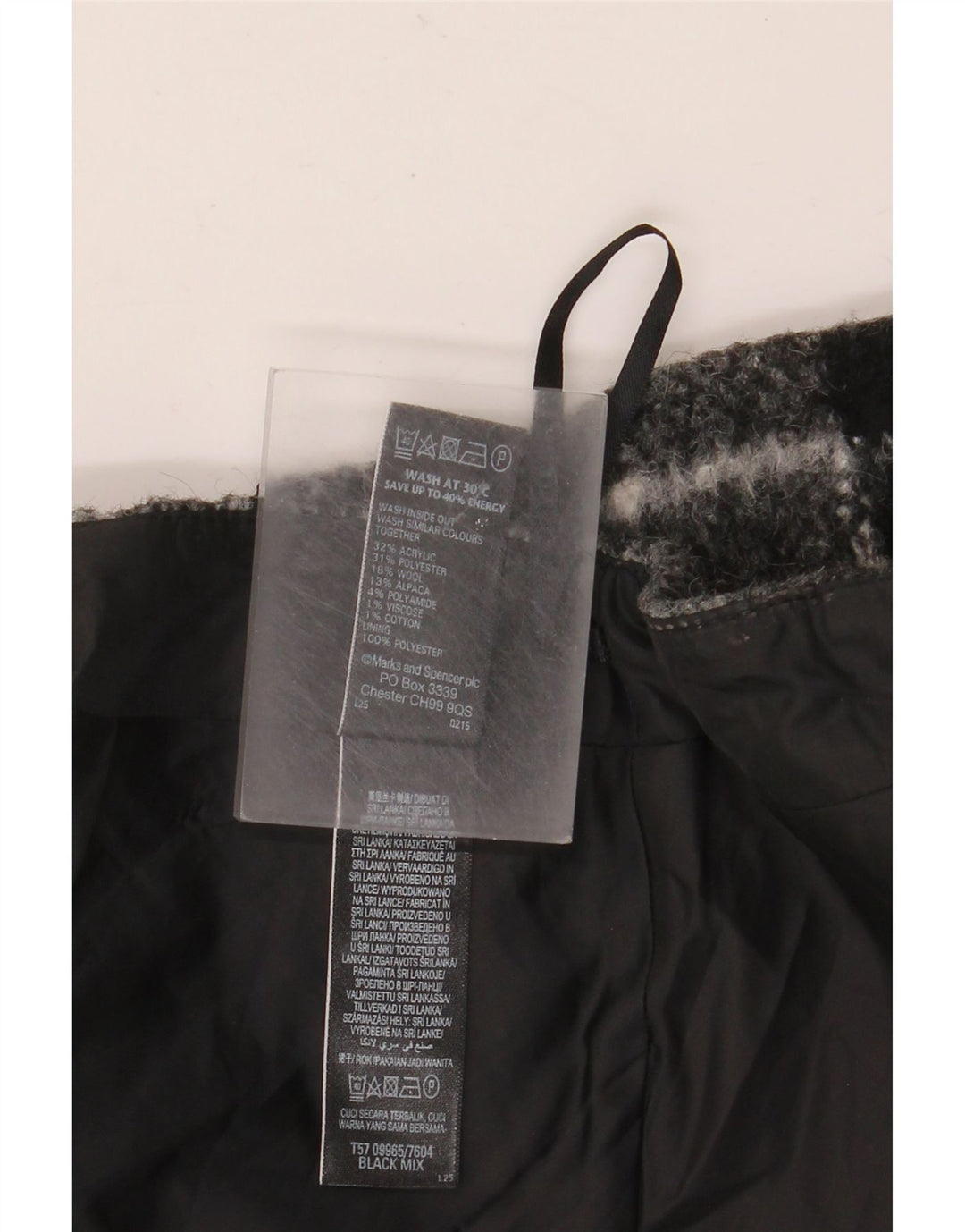 Marks & Spencer Womens Mini Skirt UK 12 Medium W32  Grey Check Acrylic