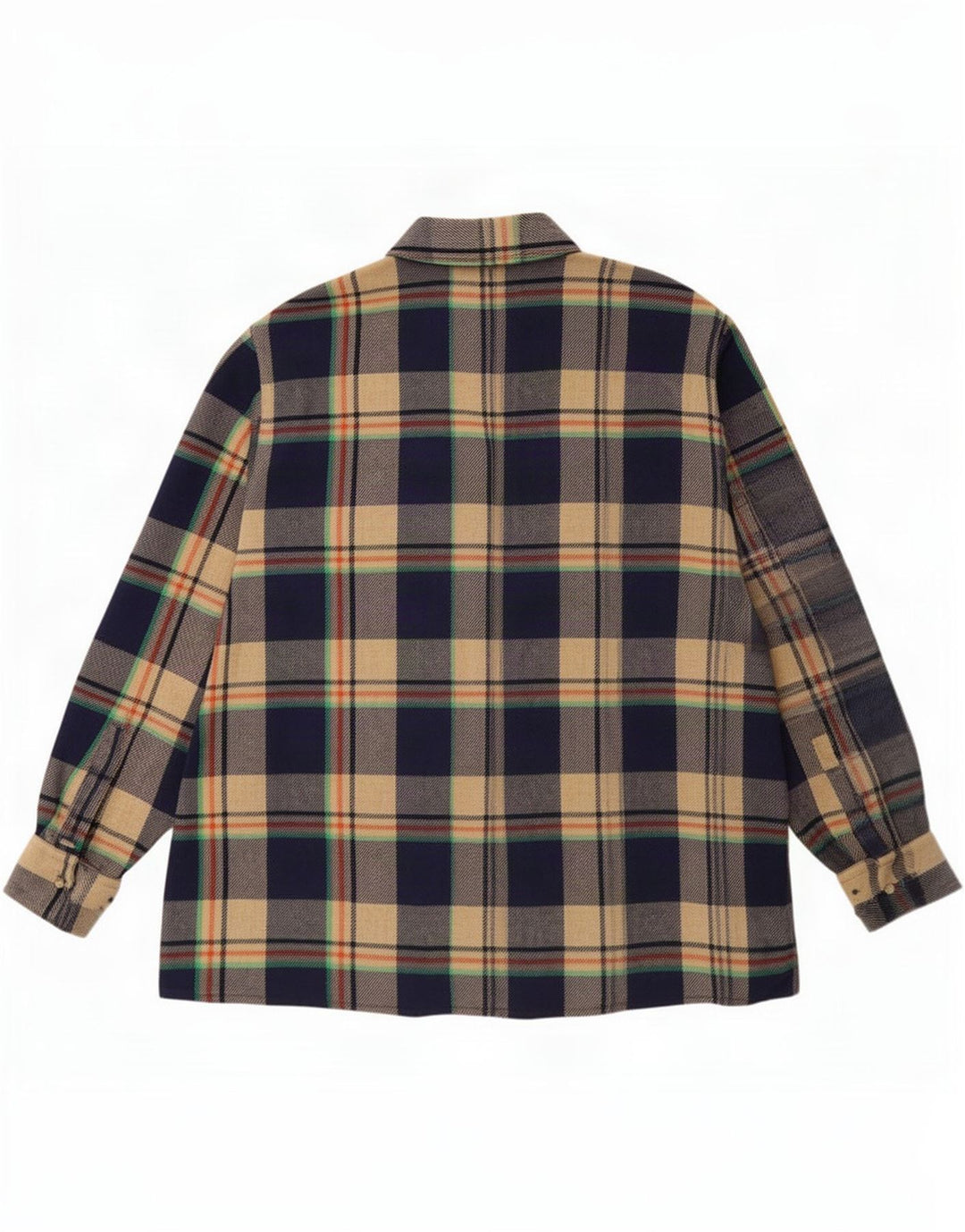 Vintage Mens Flannel Shirt Size 47 2XL Multicoloured Check