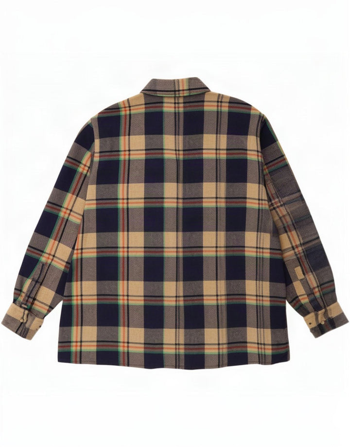 Vintage Mens Flannel Shirt Size 47 2XL Multicoloured Check