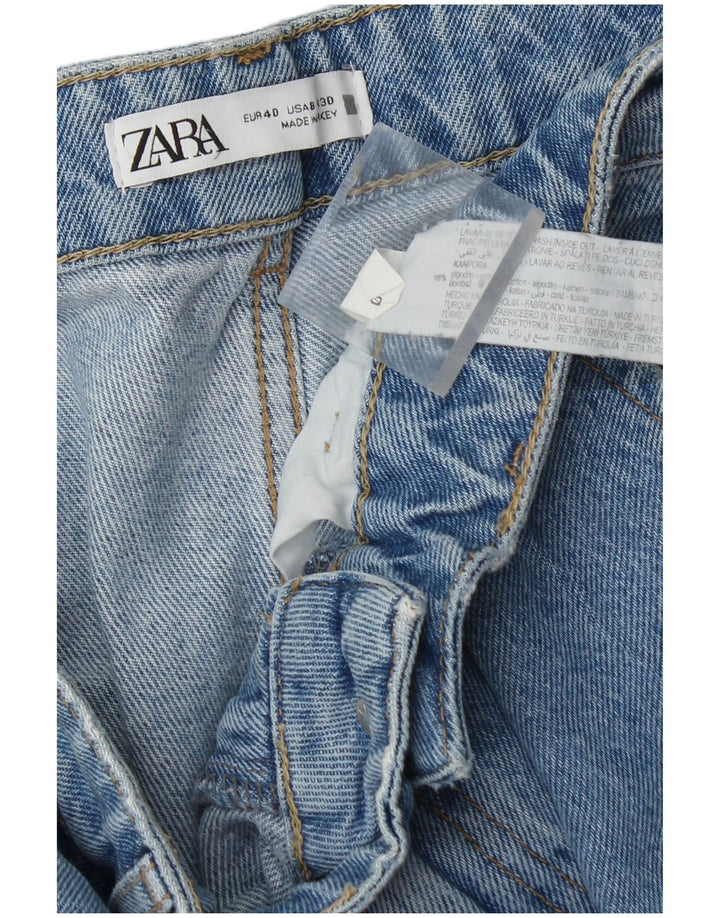 Zara Womens Cargo Loose Jeans EU 40 Medium W30 L30 Blue Cotton