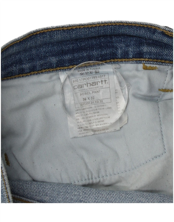 Carhartt Mens Slim Jeans W36 L32 Blue Cotton