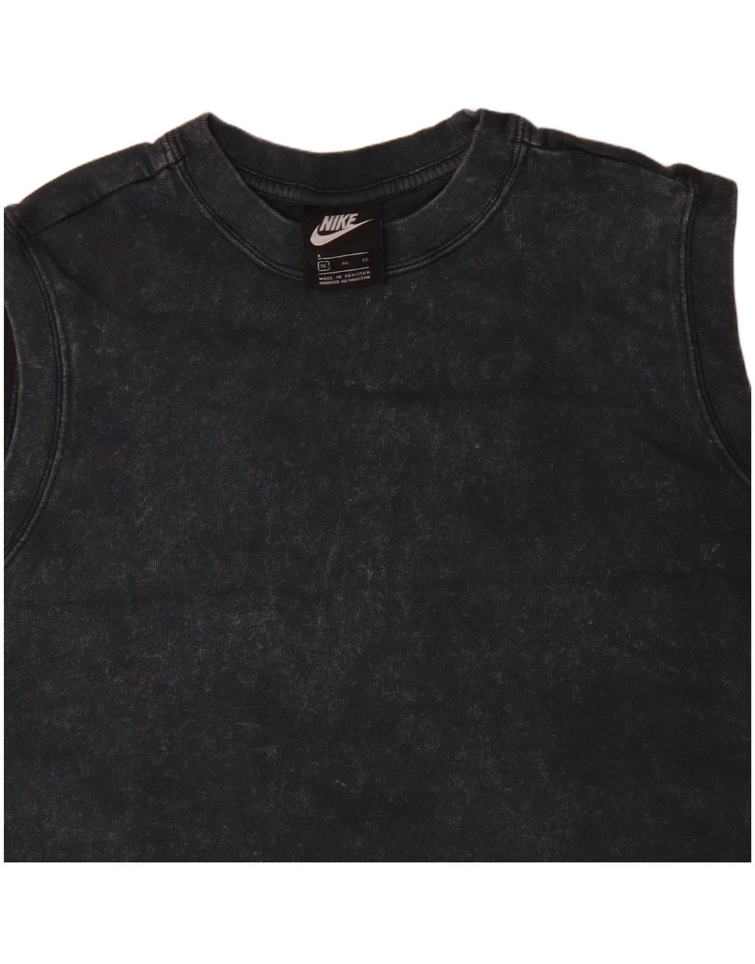 NIKE Womens Crop Vest Top UK 18 XL Grey Cotton