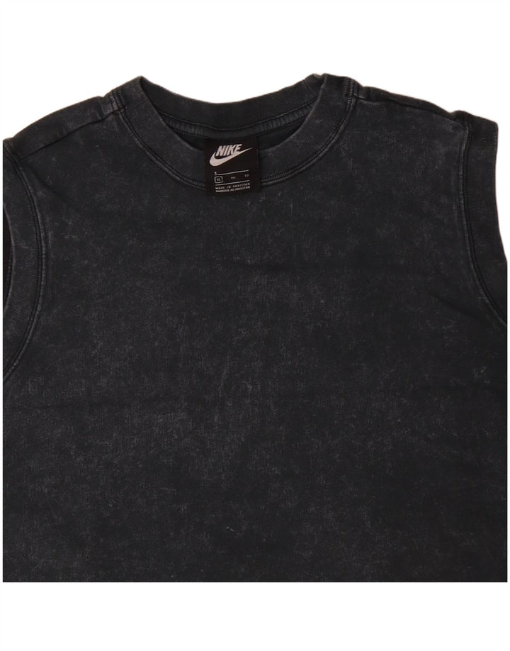 NIKE Womens Crop Vest Top UK 18 XL Grey Cotton