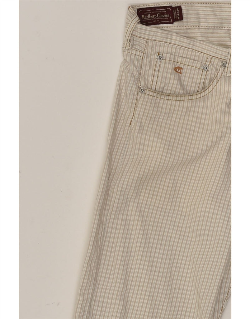 MARLBORO CLASSICS Mens Straight Casual Trousers W34 L29  Grey Striped | Vintage Marlboro Classics | Thrift | Second-Hand Marlboro Classics | Used Clothing | Messina Hembry 