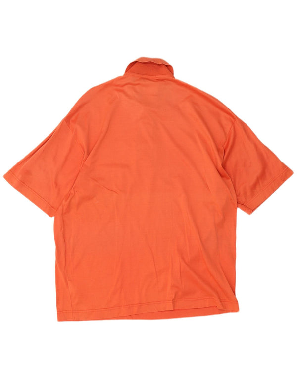 Vintage Mens Polo Shirt IT 46 Small Orange Cotton