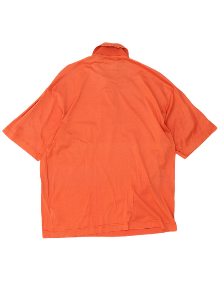 Vintage Mens Polo Shirt IT 46 Small Orange Cotton