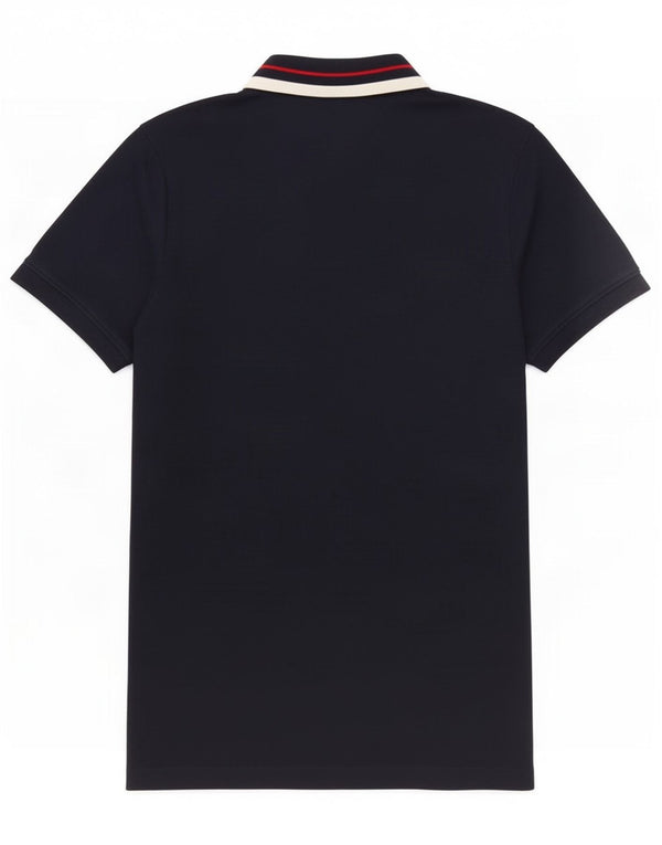 Tommy Hilfiger Mens Polo Shirt Small Navy Blue Striped Cotton