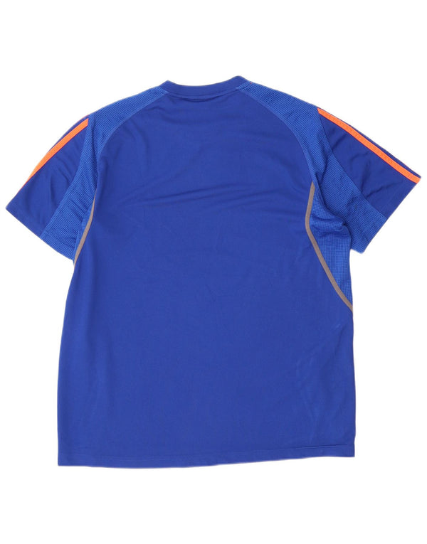 Adidas Mens T-Shirt Top Medium Blue Polyester