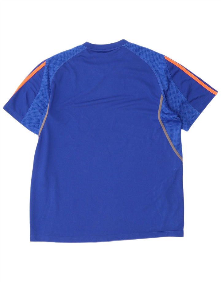 Adidas Mens T-Shirt Top Medium Blue Polyester