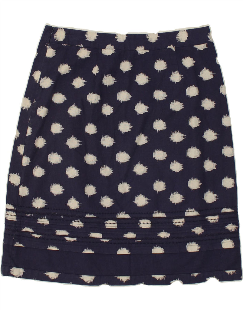 WHITE STUFF Womens Straight Skirt UK 12 Medium W30 Navy Blue Spotted | Vintage White Stuff | Thrift | Second-Hand White Stuff | Used Clothing | Messina Hembry 