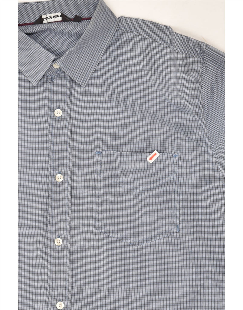 ROHAN Mens Shirt Large Blue Check Polyamide | Vintage Rohan | Thrift | Second-Hand Rohan | Used Clothing | Messina Hembry 