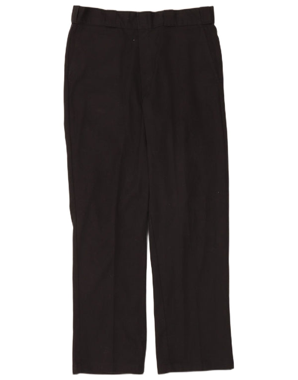 Dickies Mens Straight Chino Trousers W34 L32 Black Polyester