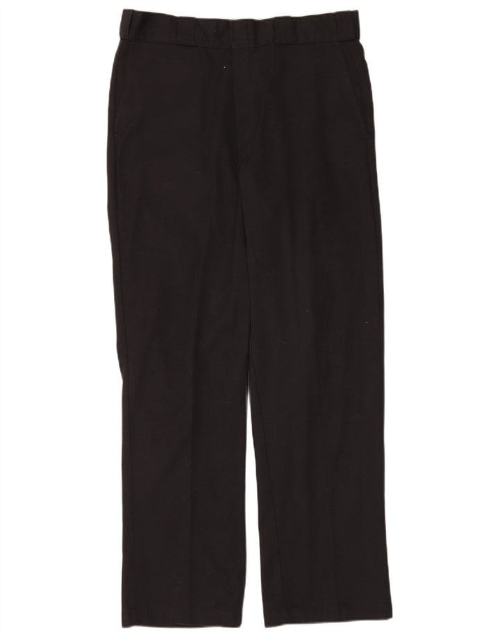 Dickies Mens Straight Chino Trousers W34 L32 Black Polyester