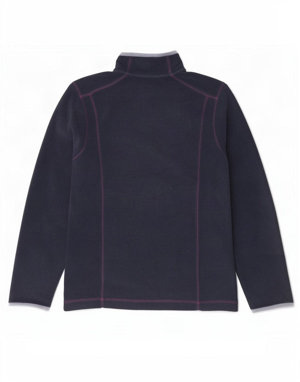 Weird Fish Womens Fleece Jacket UK 12 Medium Navy Blue Polyester