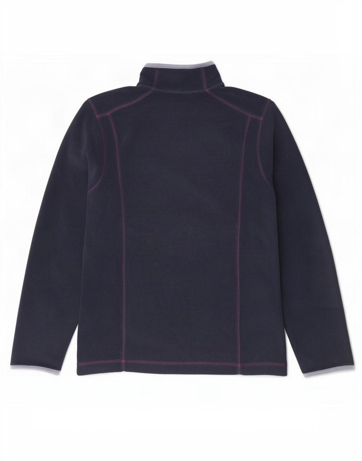 Weird Fish Womens Fleece Jacket UK 12 Medium Navy Blue Polyester