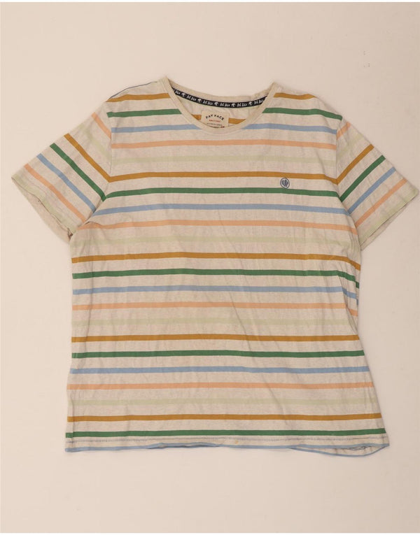 Fat Face Mens T-Shirt Top 2XL Multicoloured Striped Cotton