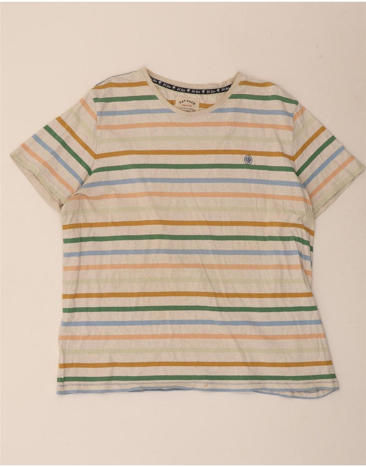 Fat Face Mens T-Shirt Top 2XL Multicoloured Striped Cotton