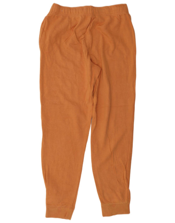 Nike Womens Tracksuit Trousers Joggers UK 14 Medium Orange Cotton