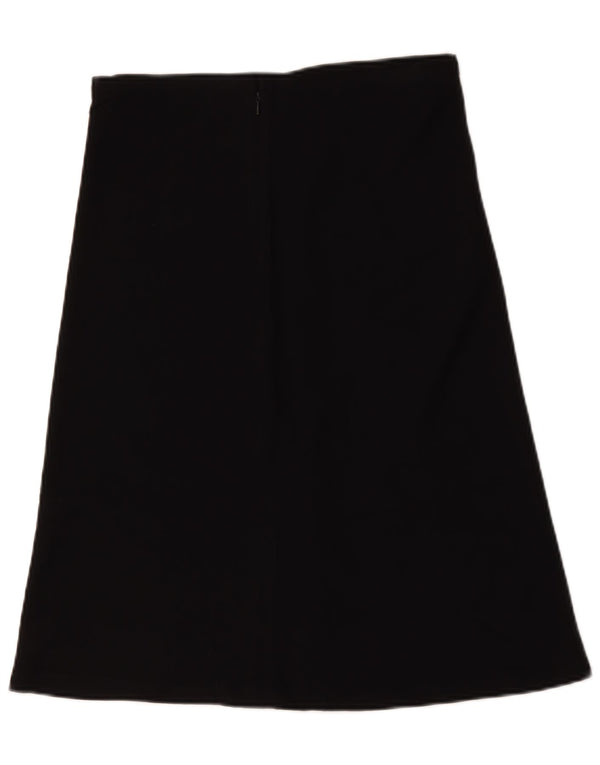 Vintage Womens A-Line Skirt W30 Medium Black Viscose