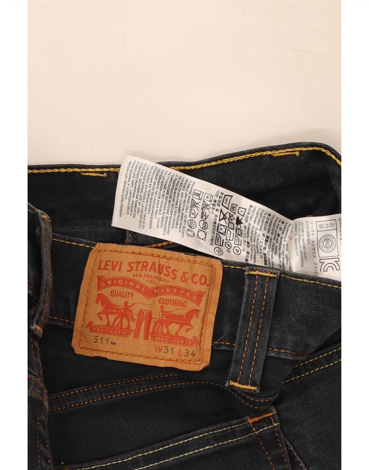 Levi's Mens 511 Slim Jeans W31 L31 Navy Blue Cotton