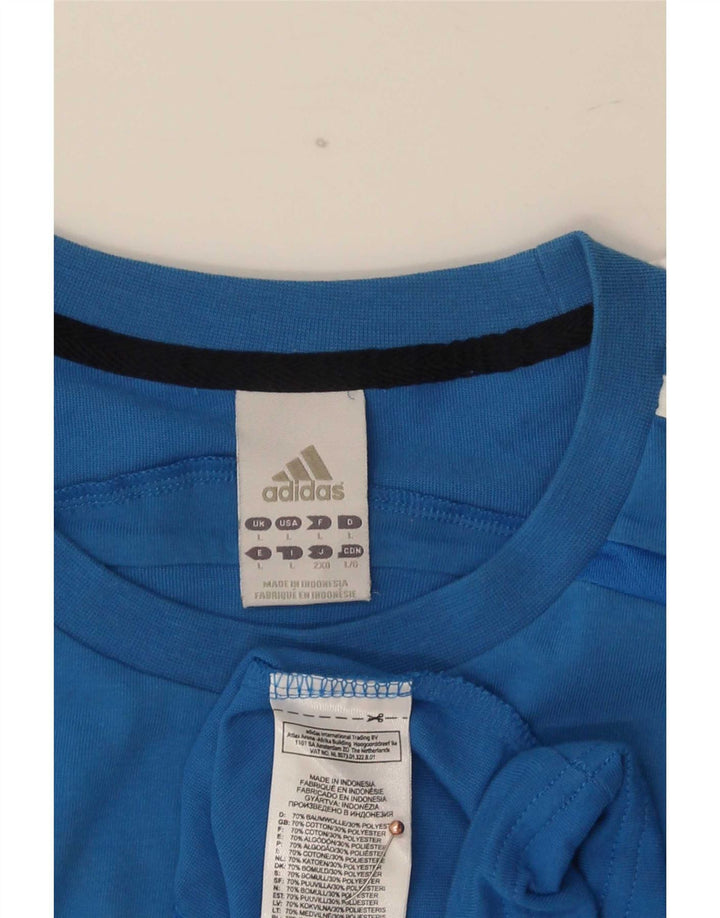 Adidas Mens Climalite Vest Top Large Blue Colourblock Cotton