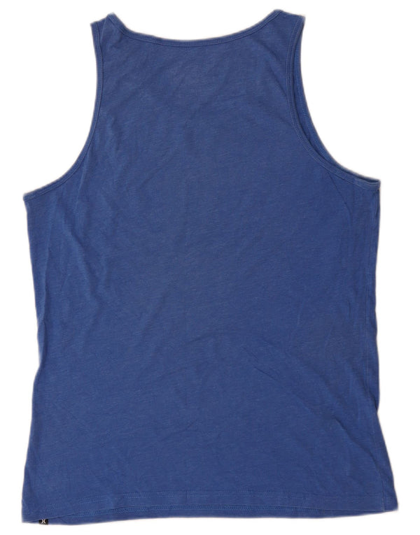 Hurley Mens Premium Fit Graphic Vest Top Medium Blue Cotton