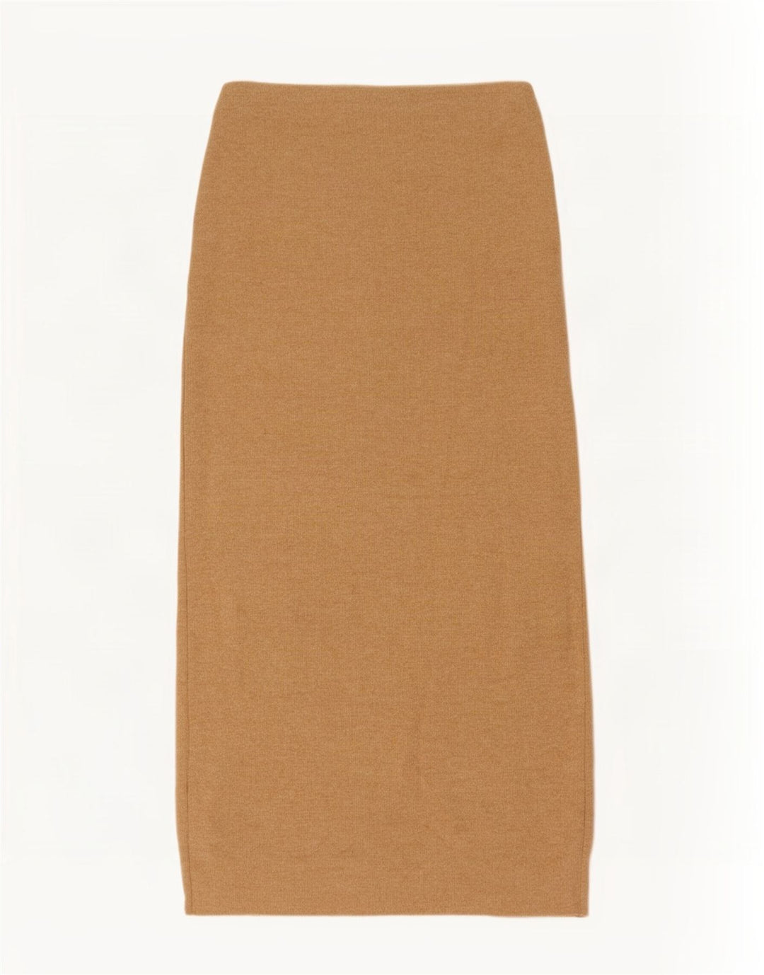 Zara Womens Knit Midi Skirt Small W26 Beige Polyester