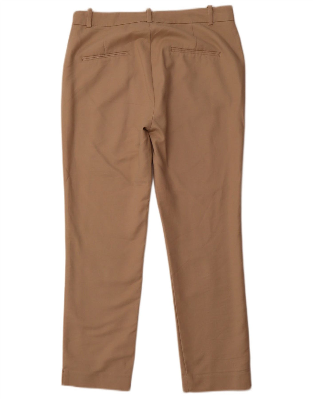ZARA Womens Basic Tapered Chino Trousers EU 38 Small W28 L25 Brown Cotton