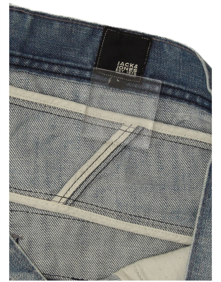 JACK & JONES Mens Denim Shorts Large W34  Blue