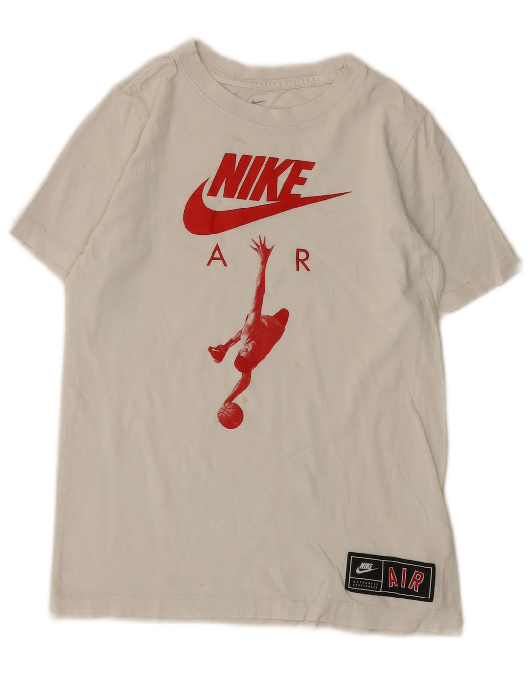 Nike Boys Graphic T-Shirt Top 10-11 Years Medium White Cotton