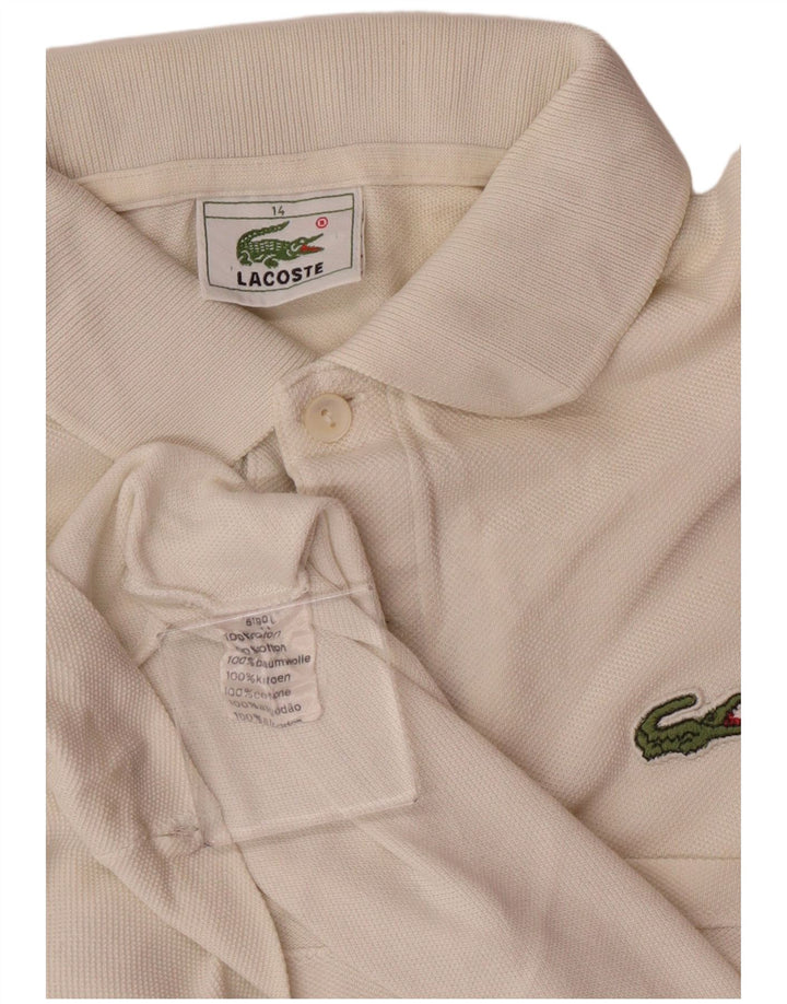 Lacoste Boys Polo Shirt 13-14 Years White Cotton