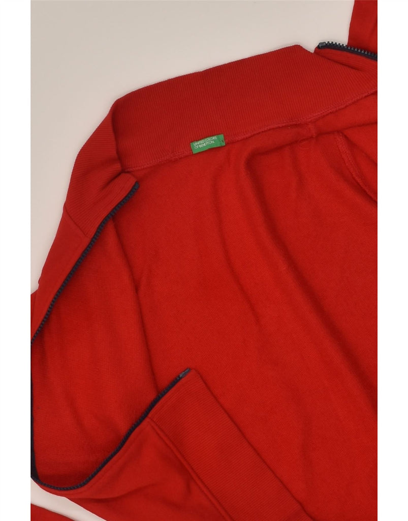 BENETTON Boys Tracksuit Top Jacket 8-9 Years Large Red Cotton | Vintage Benetton | Thrift | Second-Hand Benetton | Used Clothing | Messina Hembry 