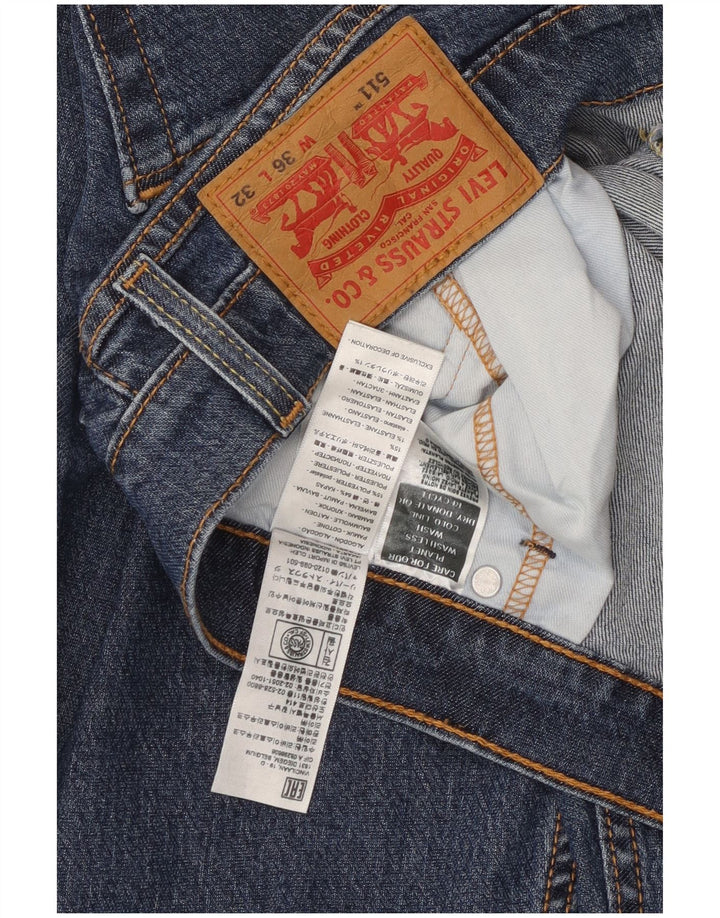 Levi's Mens 511 Slim Jeans W36 L32 Blue Cotton