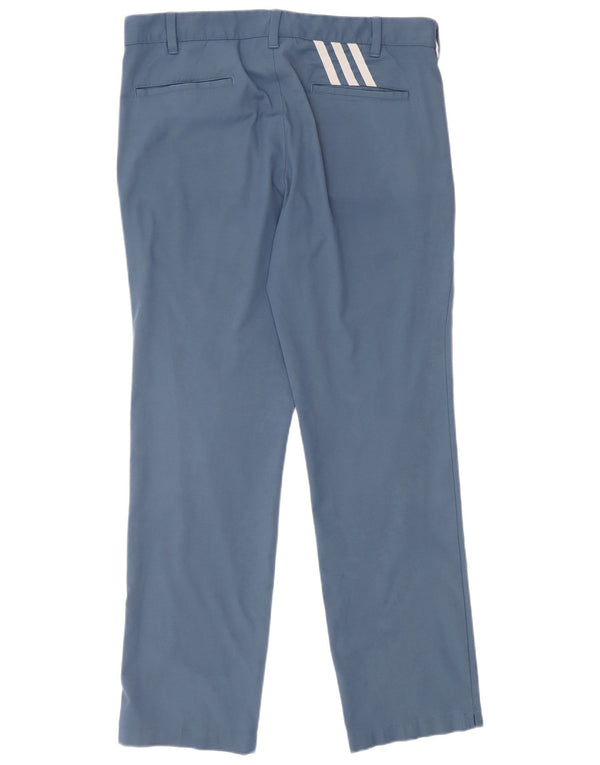 Adidas Mens Regular Fit Chino Trousers W34 L32 Navy Blue Polyester Sports