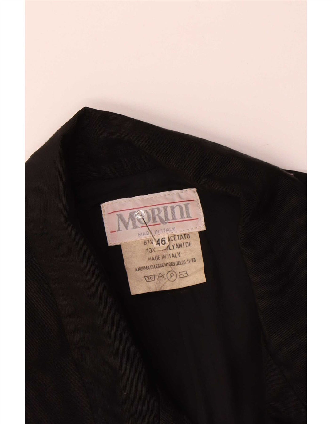 Sergio Morini Womens 1 Button Blazer Jacket IT 46 Large Black Acetate