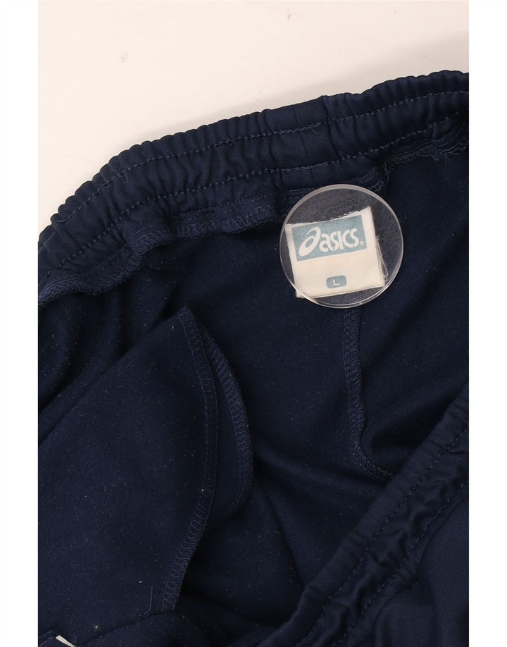 Asics Mens Tracksuit Trousers Large  Navy Blue Polyester