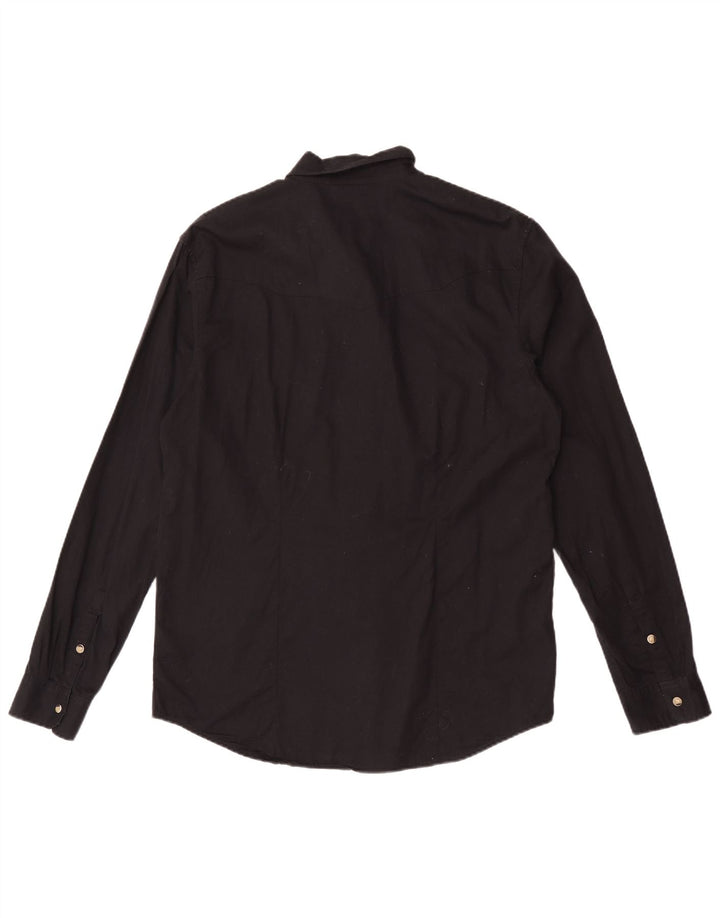 Wrangler Mens Slim Fit Shirt XL Black Cotton