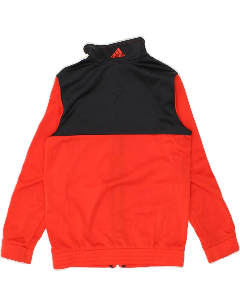 ADIDAS Boys Graphic Tracksuit Top Jacket 7-8 Years Red Colourblock | Vintage Adidas | Thrift | Second-Hand Adidas | Used Clothing | Messina Hembry 