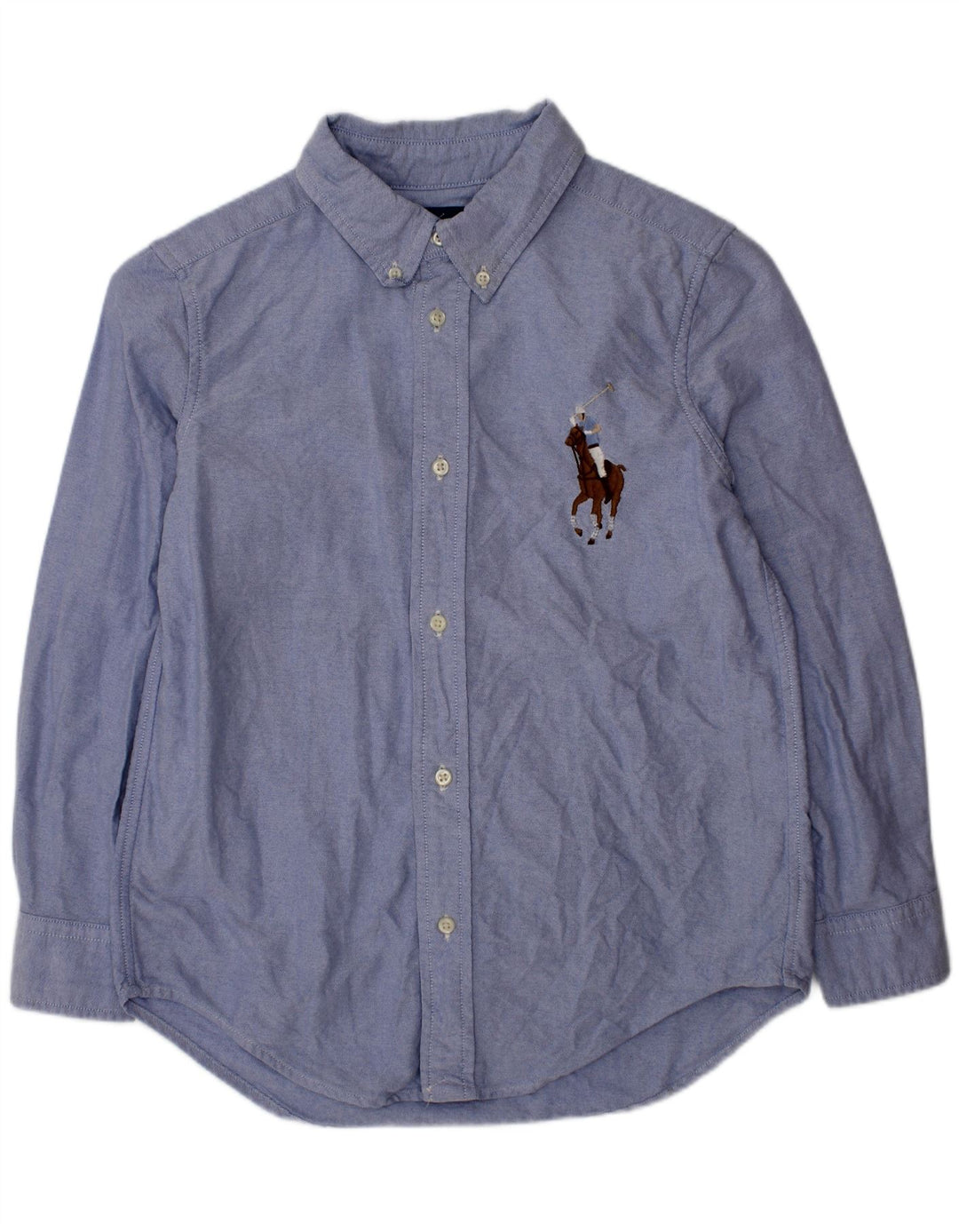 RALPH LAUREN Boys Shirt 6-7 Years Blue Cotton