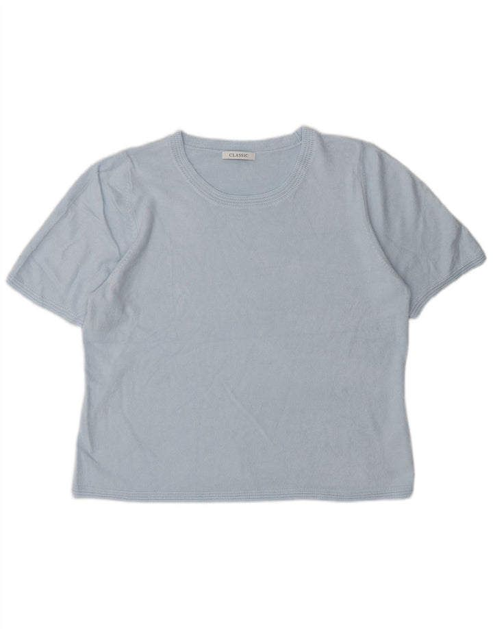 Marks & Spencer Womens Blouse Top UK 16 Large Blue Acrylic