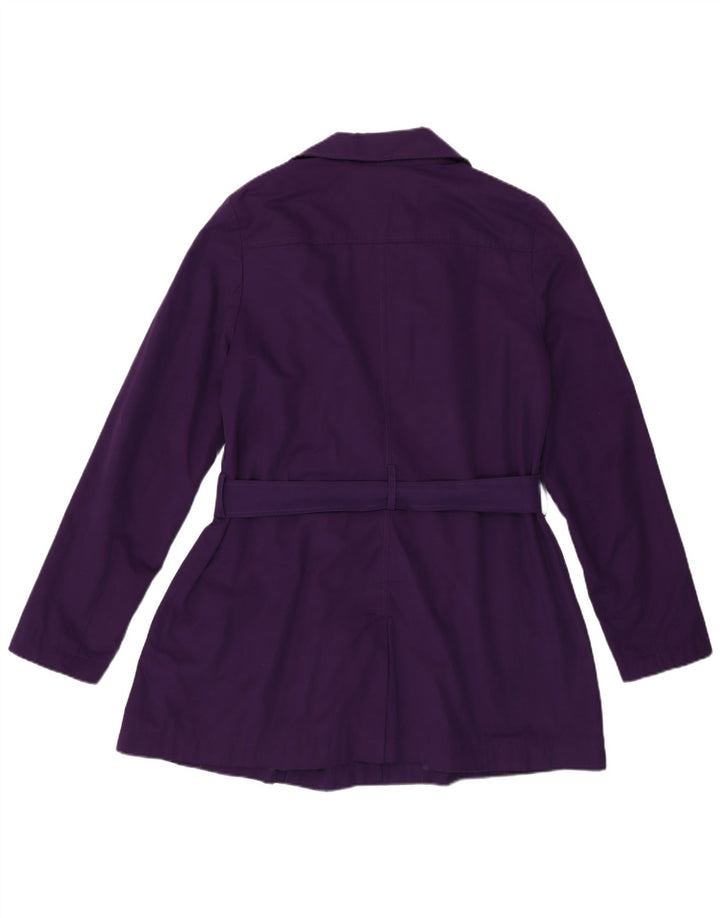 Hobbs Womens Trench Coat UK 12 Medium Purple Polyester