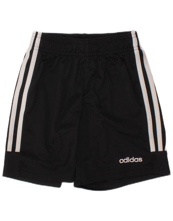 ADIDAS Boys Sport Shorts 9-10 Years  Black Polyester