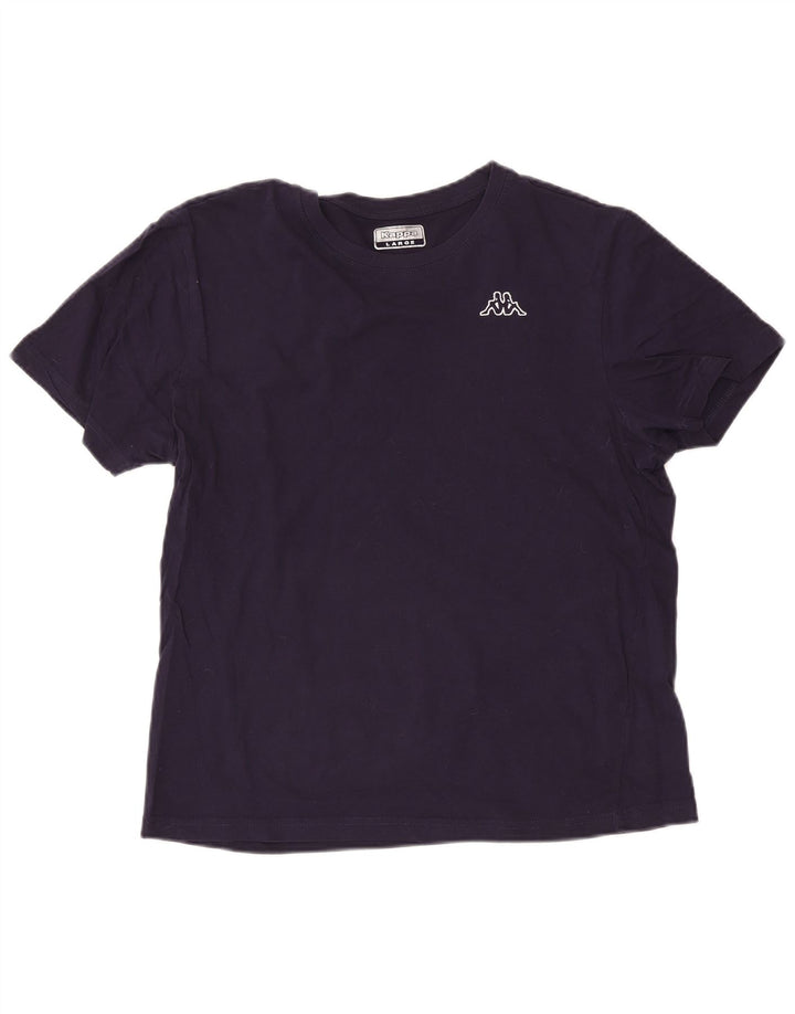 Kappa Mens T-Shirt Top Large Navy Blue Cotton