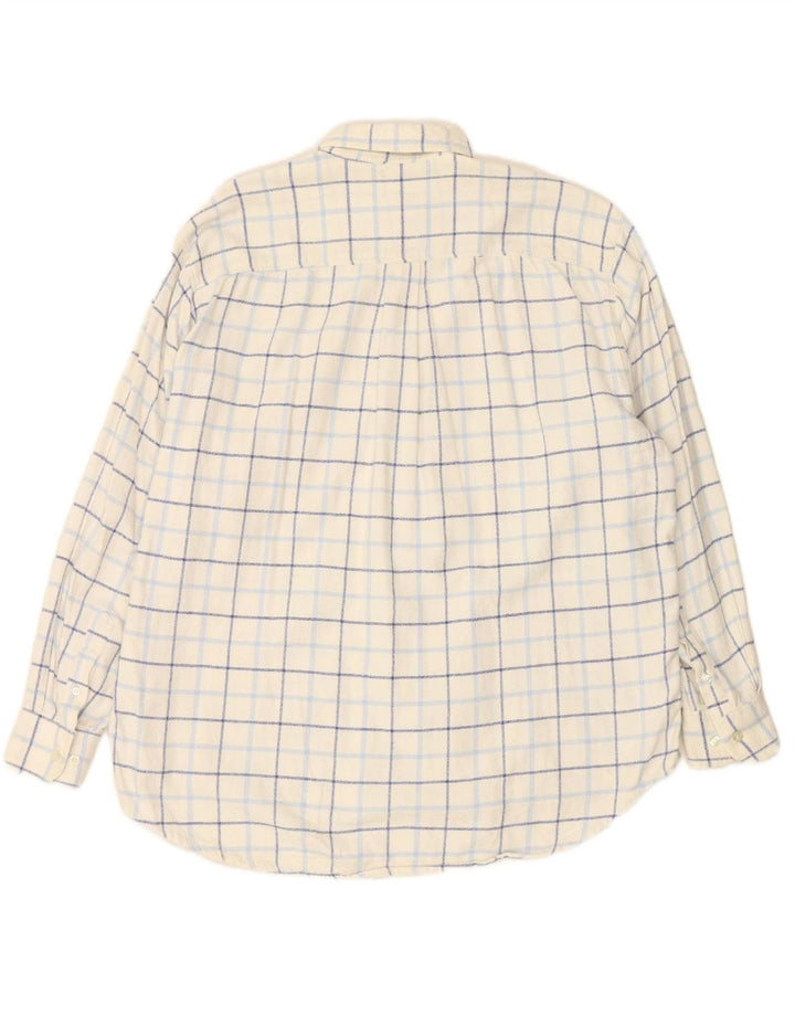 SERGIO TACCHINI Mens Flannel Shirt XL White Check