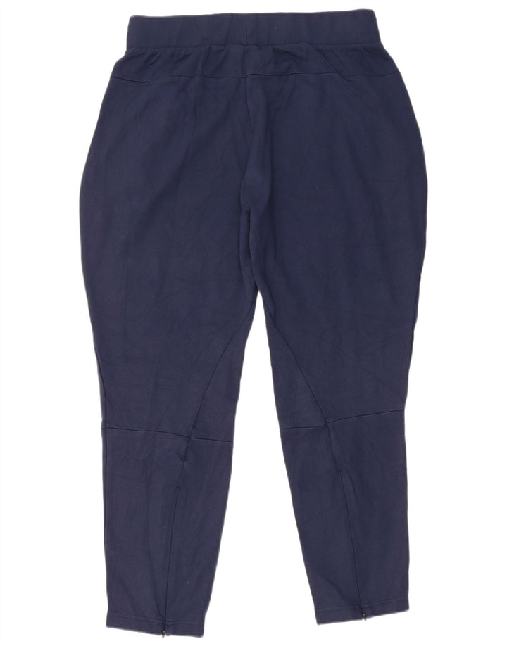 ADIDAS Womens Tracksuit Trousers UK 16 Large  Navy Blue Rayon