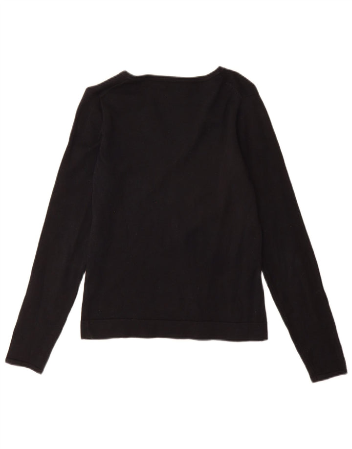 Marks & Spencer Womens Autograph V-Neck Jumper Sweater UK 10 Small Black