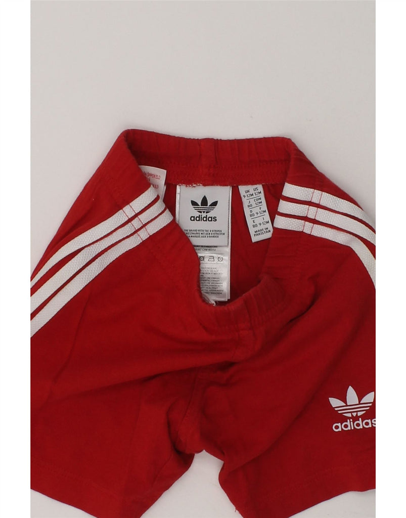 ADIDAS Baby Boys Graphic Sport Shorts 9-12 Months Red Cotton | Vintage Adidas | Thrift | Second-Hand Adidas | Used Clothing | Messina Hembry 