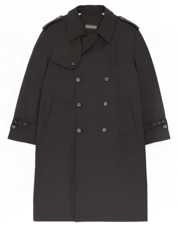 Andrea Silardi Mens Trench Coat UK 42 XL Black