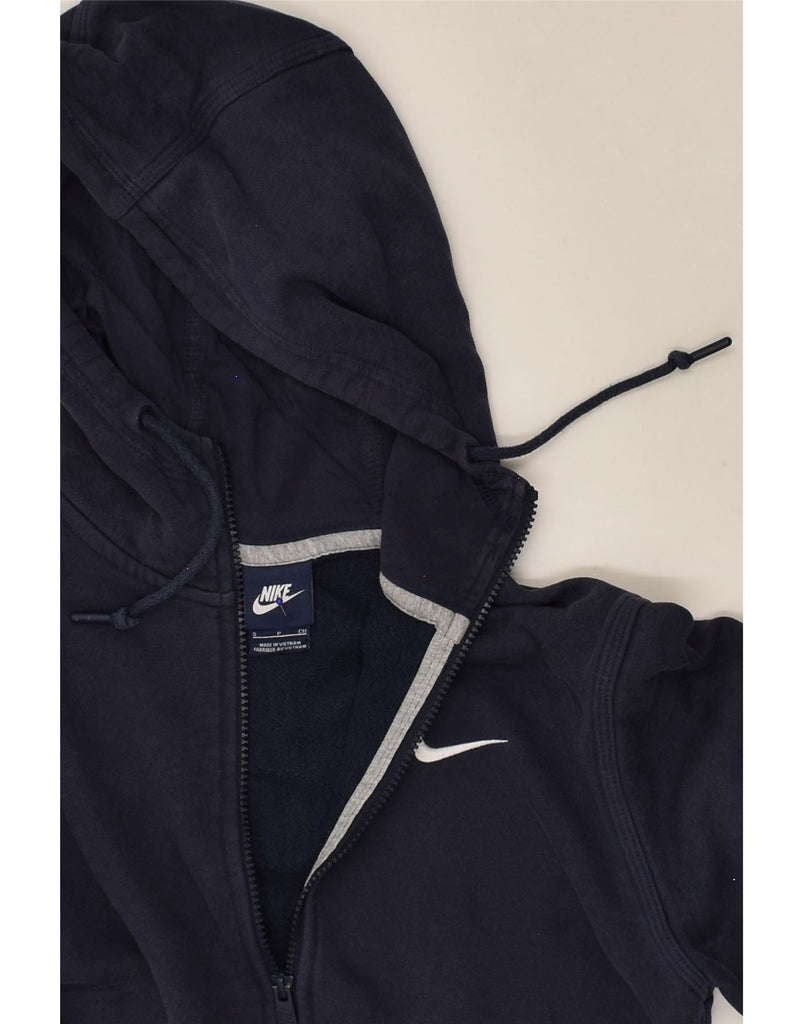 NIKE Mens Zip Hoodie Sweater Small Navy Blue Cotton | Vintage Nike | Thrift | Second-Hand Nike | Used Clothing | Messina Hembry 
